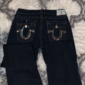 True Religion Jeans With Sequin Back 